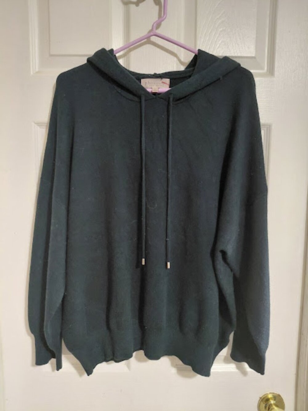 Philosophy Soft Knit Hoodie Dark Emerald Green Baggy Slouchy Plus Size 2X
